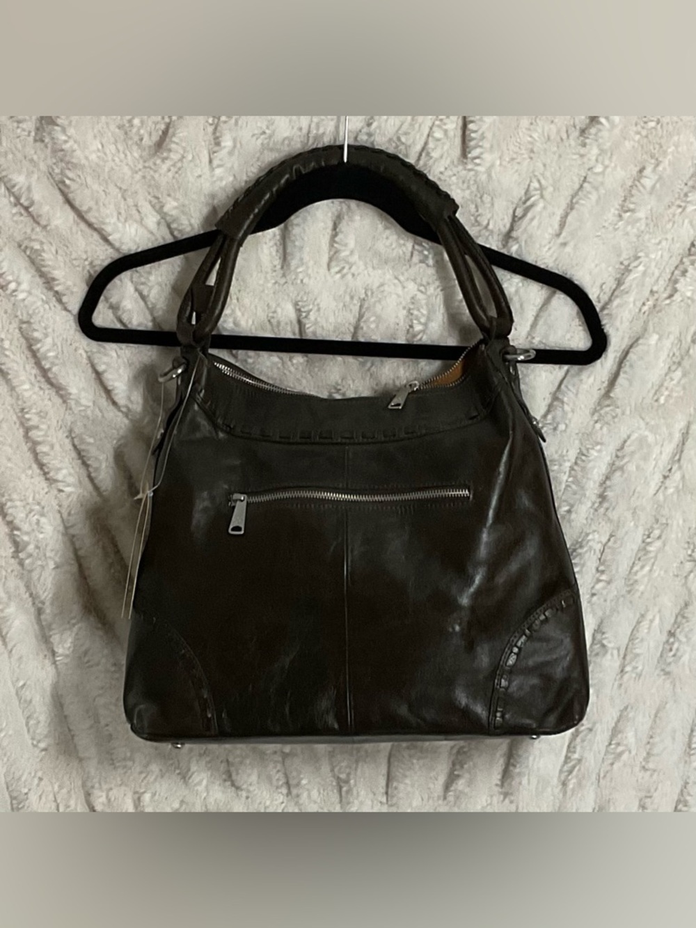 Patricia Nash Leather Woven Hobo Shoulder Bag